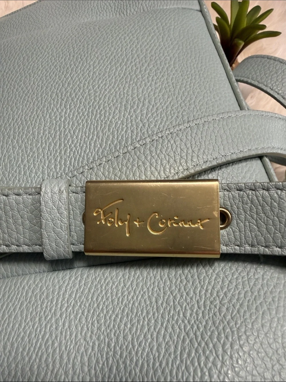 Foley + Corinna Dione Satchel Shoulder Crossbody or Hand Bag Blue Vegan Nwot